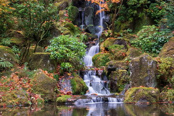 Canvas Print - Japanese Garden Fall Falls