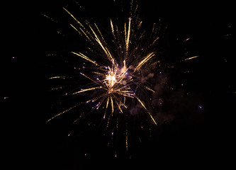 Wall Mural - firework isolated on black background