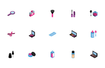 Wall Mural - bundle of make up set icons