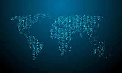 mondo, planisfero, digitale, informatica