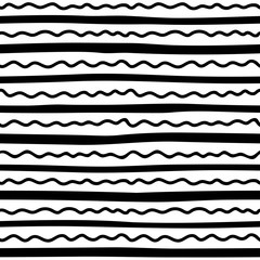 Poster - Abstract background seamless pattern with hand drawn lines. Hand drawn design. Modern web template. Abstract concept graphic element. Creative art, modern design concept. Vector geometric pattern.