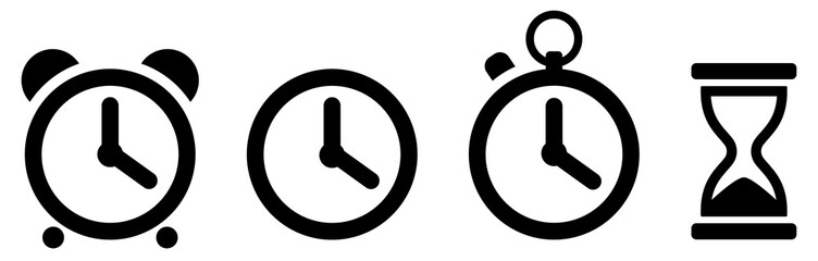 Wall Mural - time icons set. clock icon. vector
