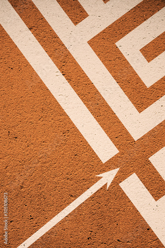 Creative orange labyrinth