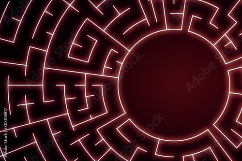 Creative blue labyrinth