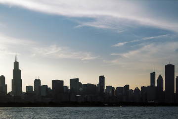Fototapete - Backlit Chicago backdrop