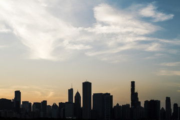Fototapete - Backlit Chicago texture