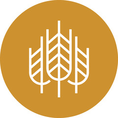 Sticker - Harvest Grain Crops Outline Icon