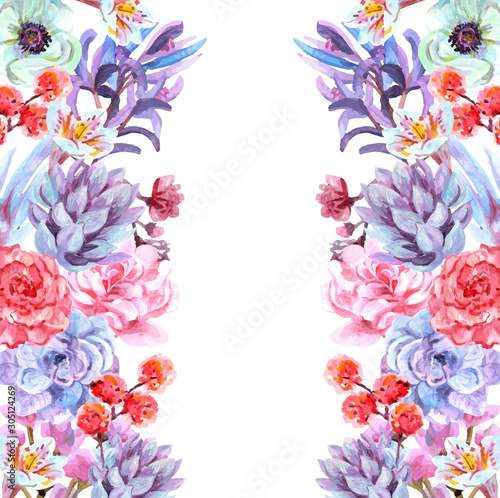 A frame of flowers for design