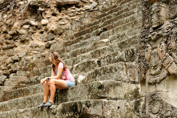 Wall Mural - Central America, Copan ruins in Honduras