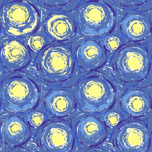 Obrazy Vincent van Gogh  nowoczesne-bezszwowe-recznie-rysowane-wzory-sztuki-wektor-streszczenie-nocne-niebo-z-gwiazdami-ilustracji