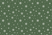 Pattern With Hand Drawn Snowflakes. Christmas Background. Vector