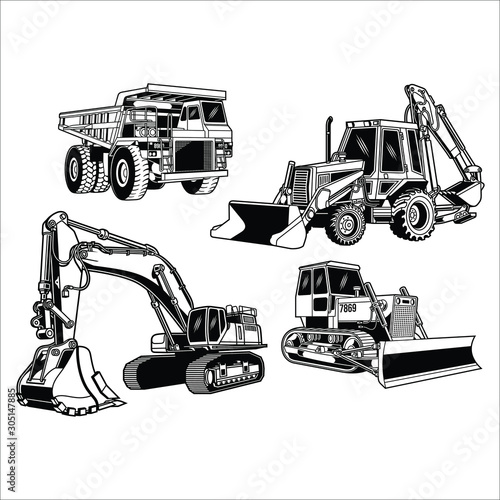 Fotomural Construction Equipment Collection