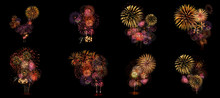 Multiple Fireworks Collection Set (high Resolution)