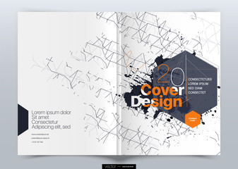 Canvas Print - Cover design annual report,vector template brochures, flyers, presentations, leaflet, magazine a4 size. Minimalistic design background