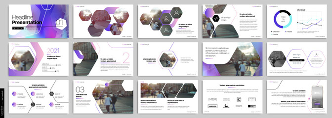 Wall Mural - purple presentation templates elements on a white background. vector infographics. use in presentati