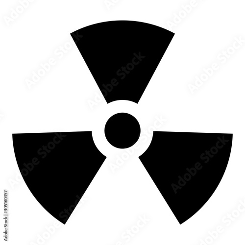 Fotografía Radioactivity Symbol Nuclear sign icon black color vector illustration flat styl