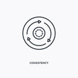 consistency outline icon. Simple linear element illustration. Isolated line consistency icon on white background. Thin stroke sign can be used for web, mobile and UI.