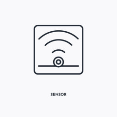 Wall Mural - Sensor outline icon. Simple linear element illustration. Isolated line Sensor icon on white background. Thin stroke sign can be used for web, mobile and UI.