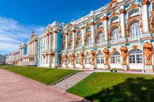 Catherine Palace In Tsarskoe Selo (Pushkin), St. Petersburg, Russia