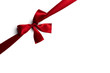 © yellowj - Red ribbon bow isolated on white
