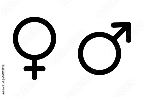 Fotografía Male and female icon, symbol set