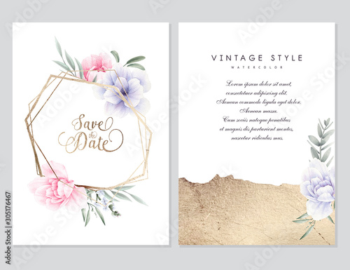 Greeting cards with rose flowers, can be used as invitation card for wedding,...