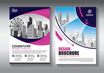 Brochure design, cover modern layout, annual report, poster, flyer in A4 with colorful triangles, geometric shapes for tech, science, market with light background