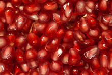 Garnet Little Seeds Red Macro For Background Above View