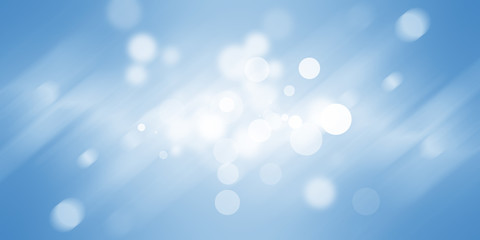 Wall Mural - white bokeh blur background / Circle light on blue background / abstract light background