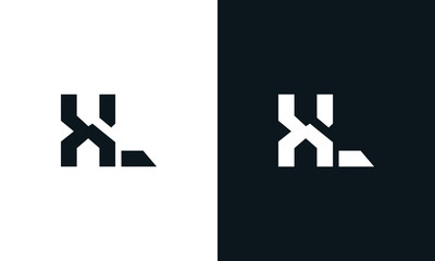 Modern abstract letter XL logo. This logo icon incorporate with two abstract shape in the creative process.