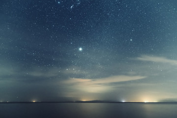 Wall Mural - sky with many stars and clouds