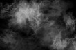 White smoke isolated on black background	
