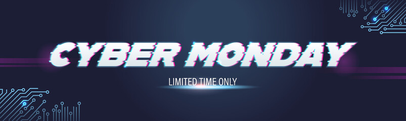 Cyber Monday big sale advertisement online template