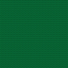 Seamless Knitted Green Pattern. Christmas Backgroung
