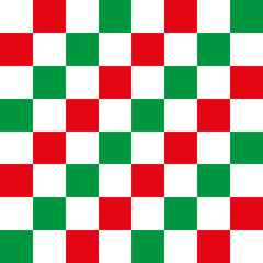 Wall Mural - geometric background of squares in green, red and white