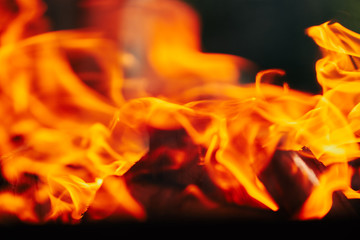 fire flames. blurred background image.