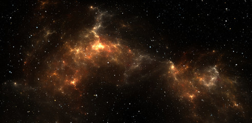 Wall Mural - space background with extrasolar nebula and stars