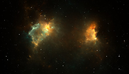 Wall Mural - space background with extrasolar nebula and stars