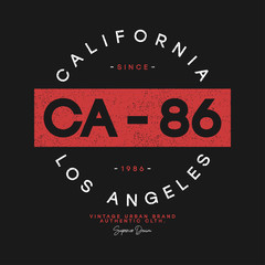 Wall Mural - California, Los Angeles t-shirt design. Athletic apparel print, typography graphics for tee shirt with grunge. Vector illustration.