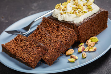 Sticker - close-up of sliced Dark Molasses Gingerbread Cake