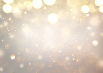 Wall Mural - christmas glowing golden background. christmas lights. gold holiday new year abstract glitter defocu