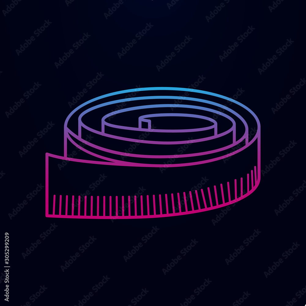 Ribbon ruler nolan icon. Simple thin line, outline vector of measure ...