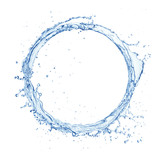 Fototapeta Łazienka - water splash ring isolated on white background