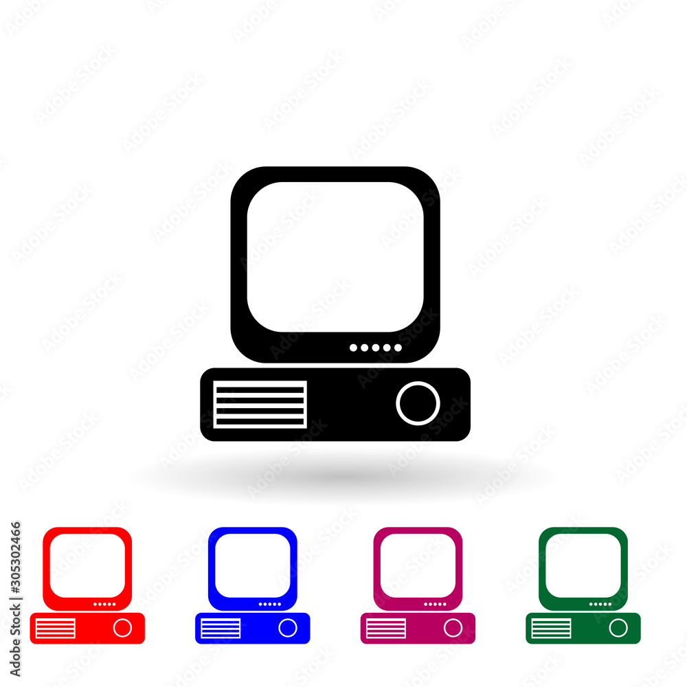 Iptv vector multi color icon. Simple glyph, flat vector of media icons ...