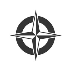 Wall Mural - compass icon - vector.