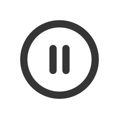 Wall Mural - vector pause button isolated.