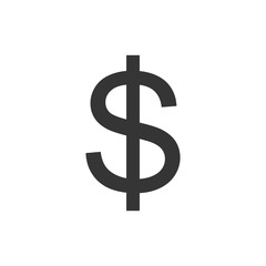 Vector Dollar icon isolated.