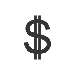 Wall Mural - Vector Dollar icon isolated.