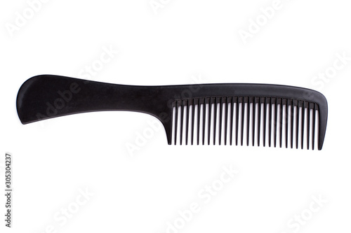 Fotografía Black hair comb on white background