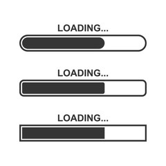 Wall Mural - set of vector loading icons.